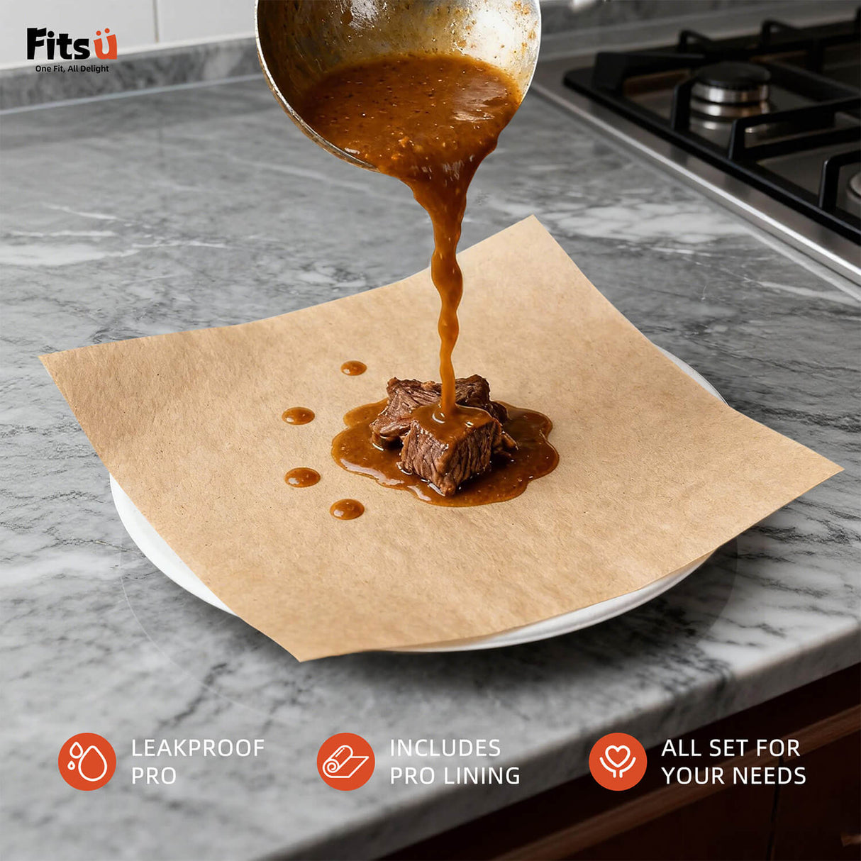 Fitsu 9-Inch Disposable Sugarcane Plates – Compostable, PFAS-Free, Heavy-Duty & Grease-Proof