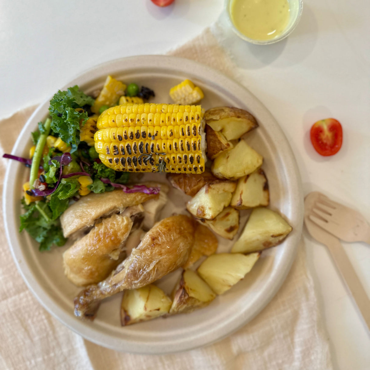 Fitsu Compostable Paper Plates 9 Inch Bulk Plates