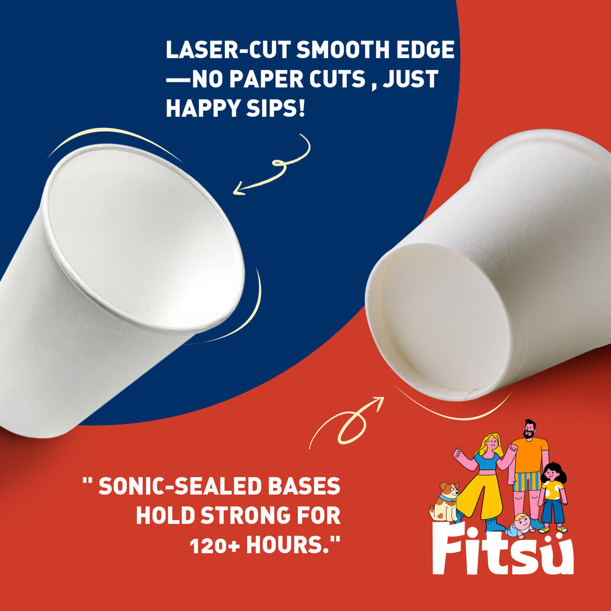 Fitsu white Paper Coffee&Water Cups