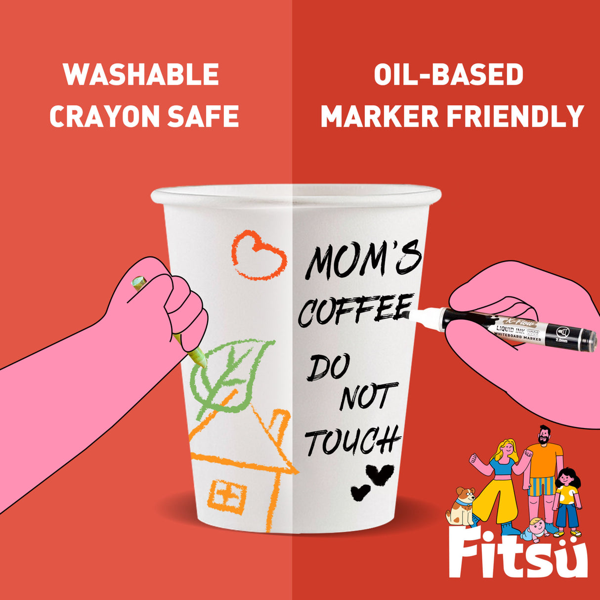 Fitsu white Paper Coffee&Water Cups